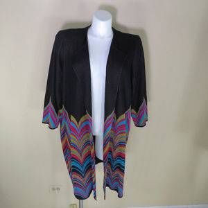 Misook Extra Long Open-Front Cardigan Size 3X